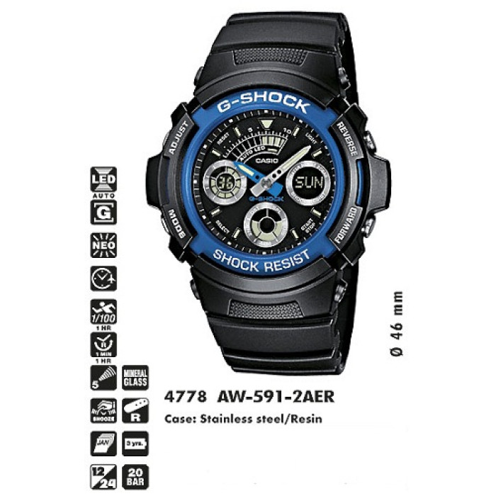Годинник CASIO G-SHOCK AW-591-2AER