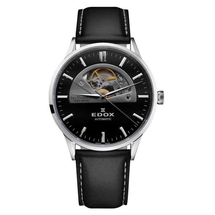 Годинник Edox Les Vauberts Open Heart Automatic 85014 3C1 NIN