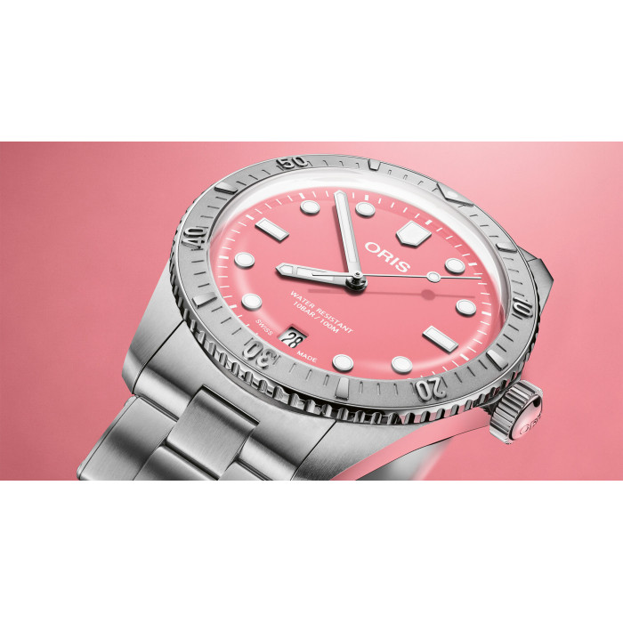 Годинник Oris Diving Sixty-Five 733.7771.4058 MB 8.19.18 Cotton Candy