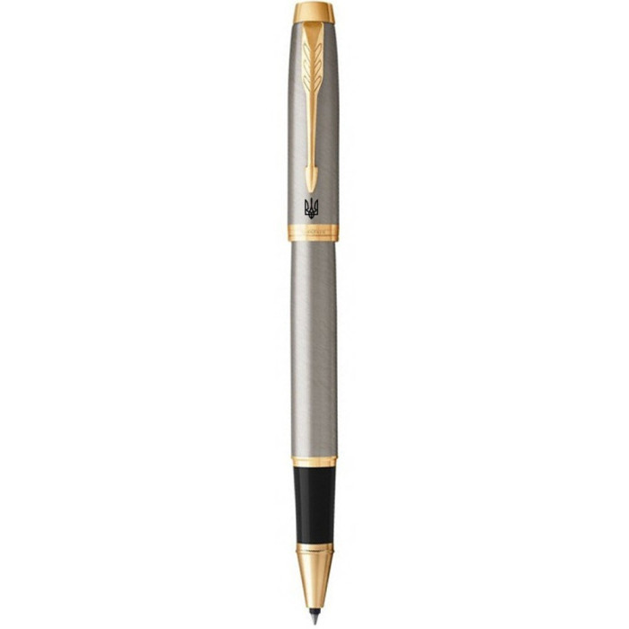 Ручка-ролер Parker IM Brushed Metal GT RB Тризуб 22222_TR4