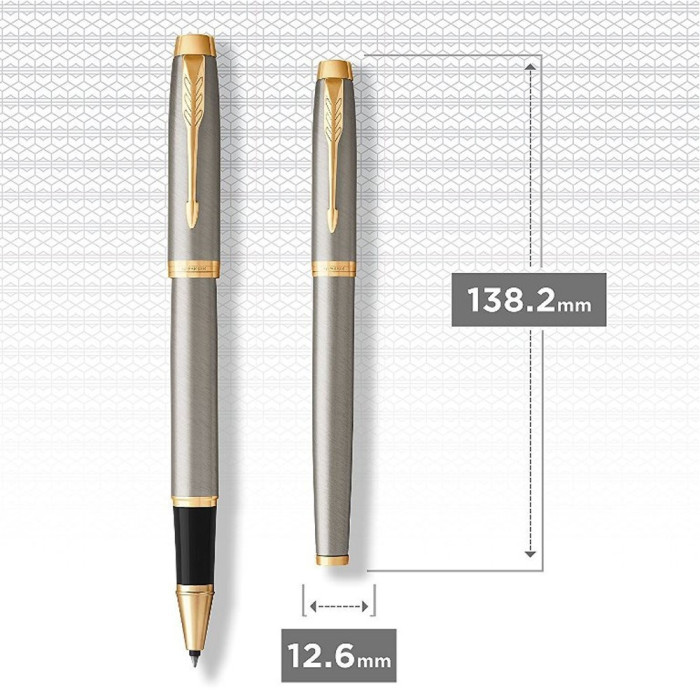 Ручка-ролер Parker IM Brushed Metal GT RB Тризуб 22222_TR4