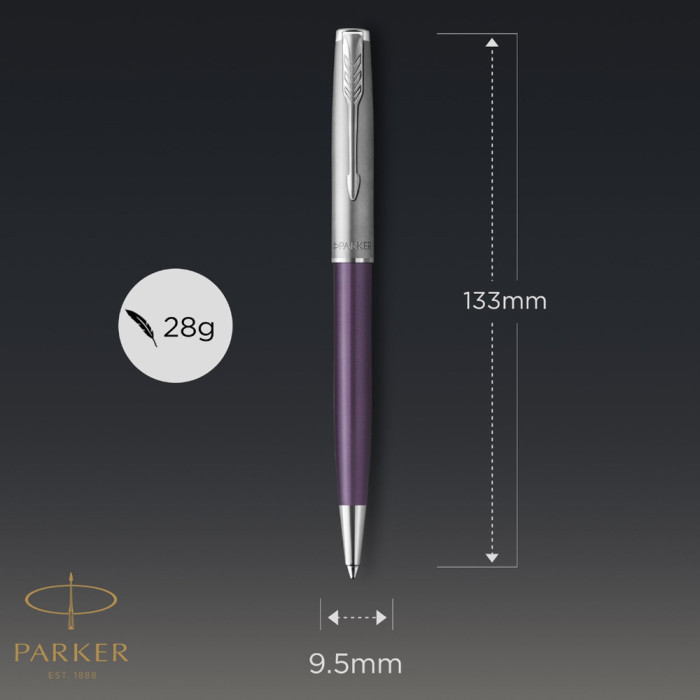 Ручка кулькова Parker SONNET Essentials Metal & Violet Lacquer CT BP 83 432