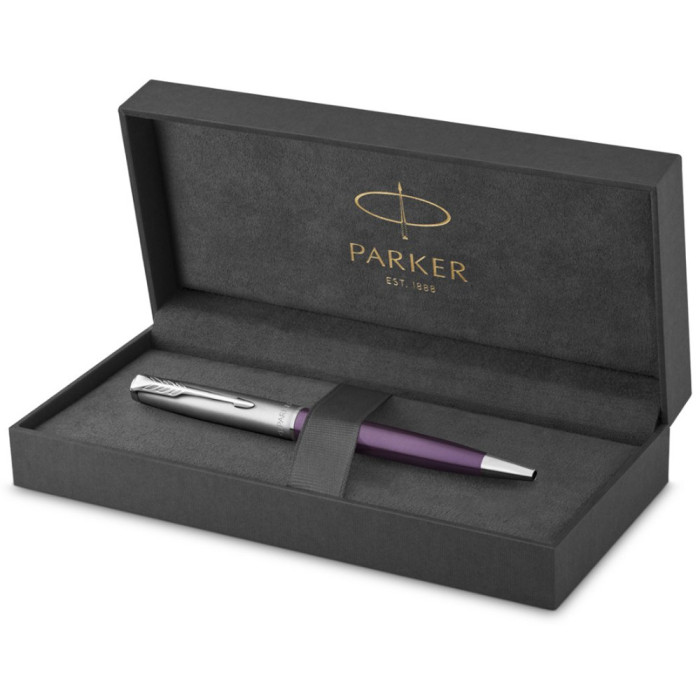 Ручка кулькова Parker SONNET Essentials Metal & Violet Lacquer CT BP 83 432