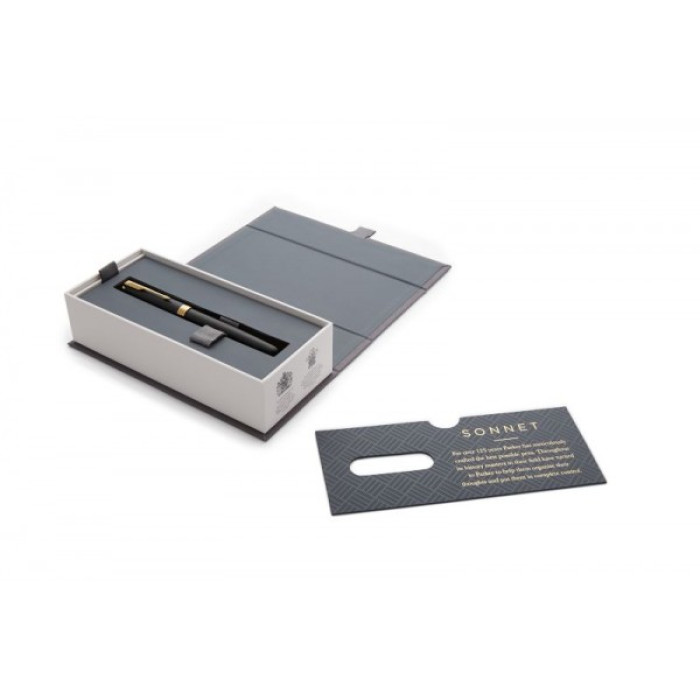 Ручка роллер Parker SONNET 17 Matte Black Lacquer CT RB 84 922