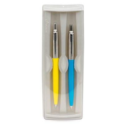 НАБІР PARKER JOTTER UKRAINE ORIGINALS SKY BLUE CT BP + YELLOW CT BP (2 КУЛЬКОВІ РУЧКИ)