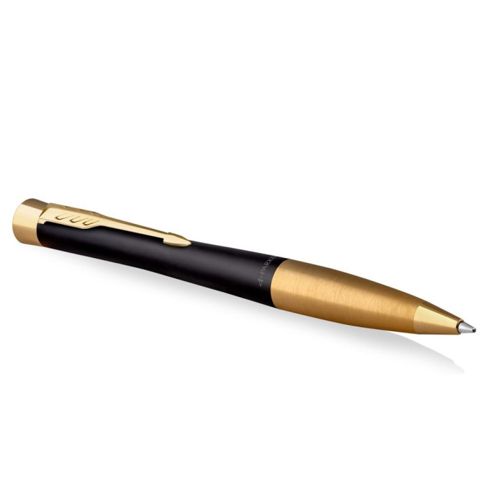 Ручка кулькова Parker URBAN Muted Black GT BP Тризуб на торці 30035_TR