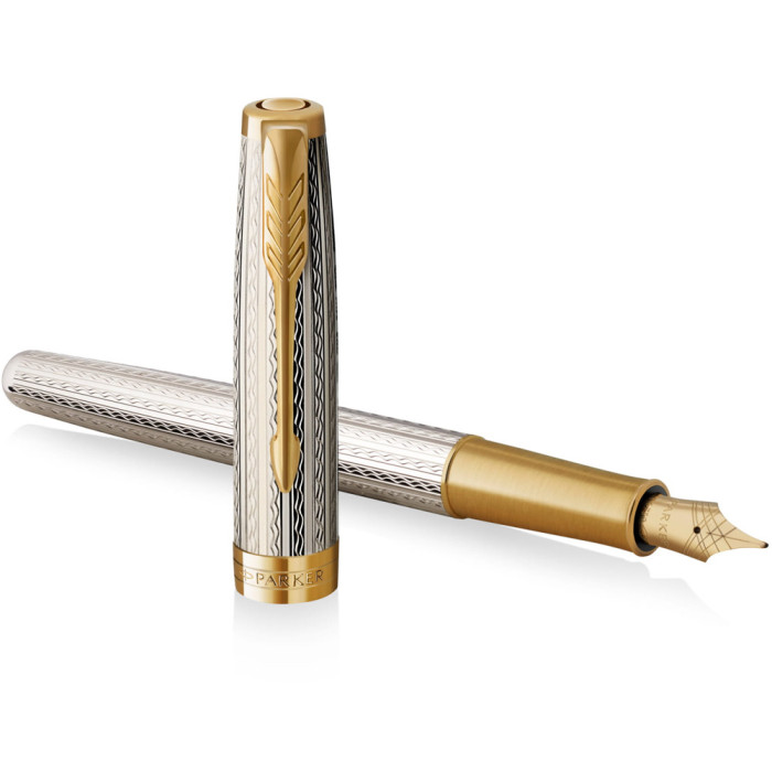 Ручка перьевая Parker SONNET 17 Silver Mistral GT FP F 88 611