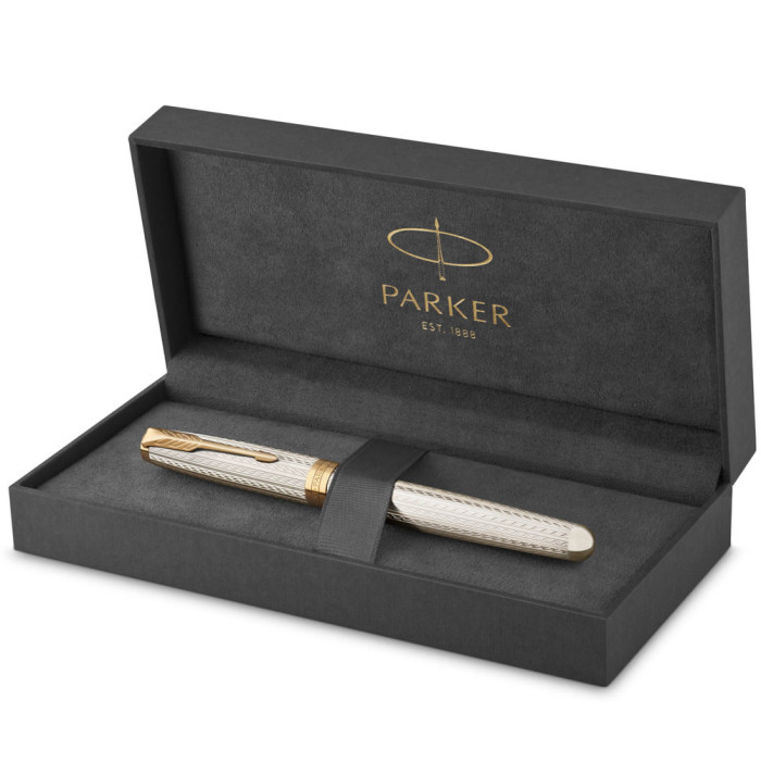 Ручка перьевая Parker SONNET 17 Silver Mistral GT FP F 88 611
