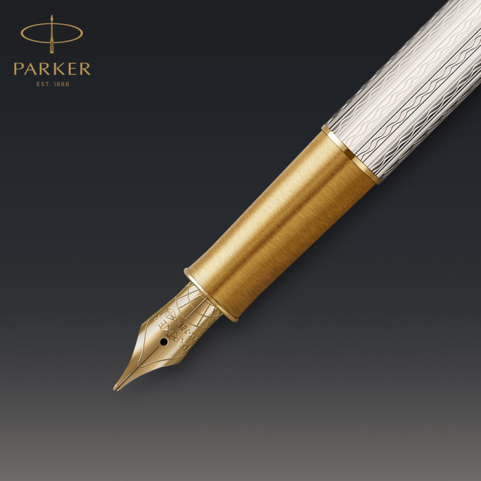 Ручка перьевая Parker SONNET 17 Silver Mistral GT FP F 88 611