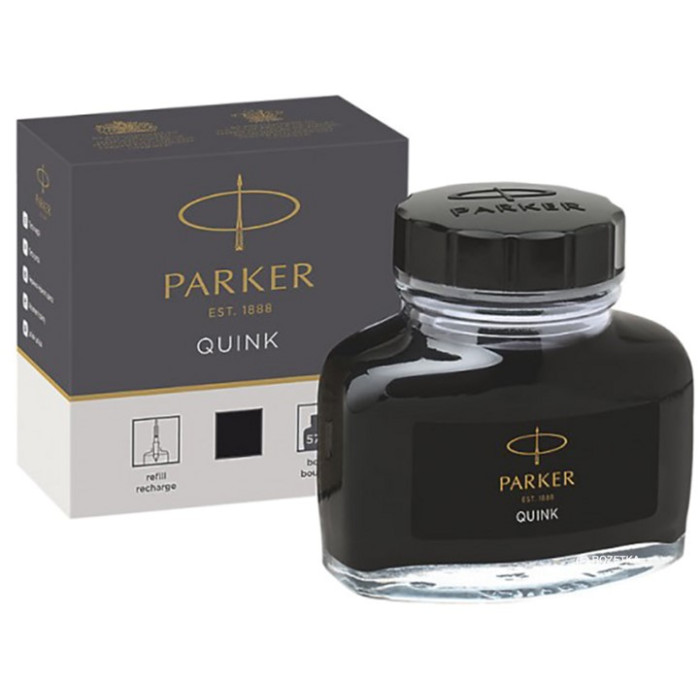 ЧОРНИЛА QUINK ДЛЯ ПІР'ЯНИХ РУЧОК PARKER ЧОРНІ 11 010BK