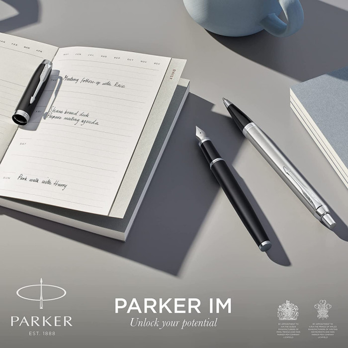 Ручка перьевая Parker IM Matte Black CT FP F 26 111