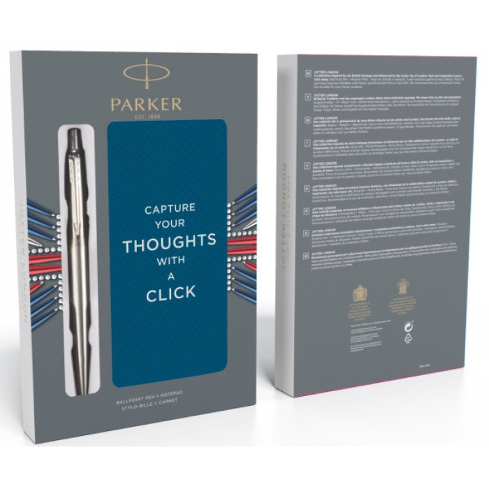 Набір ручек Parker JOTTER 17 SS CT BP + блокнот XMAS18 16 132b18