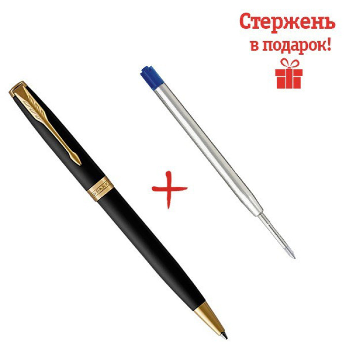 Ручка Parker SONNET 17 Matte Black Lacquer GT BP 84 832