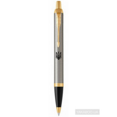 Ручка кулькова Parker IM Brushed Metal GT BP Тризуб 22232_TR