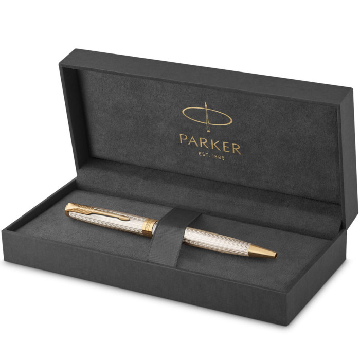 Ручка шариковая Parker SONNET 17 Silver Mistral GT BP 88 632
