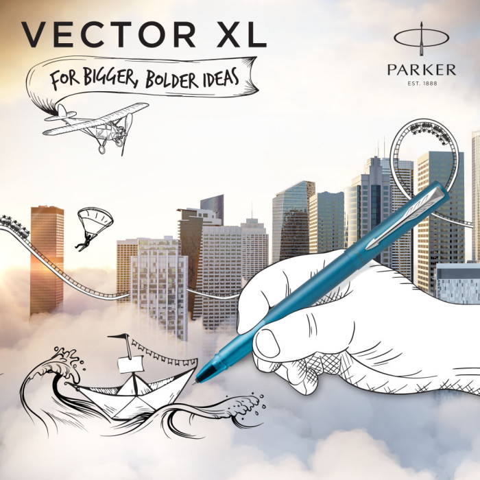 Ручка-ролер Parker VECTOR XL Metallic Teal CT RB 06 222
