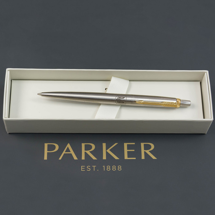 Ручка кулькова Parker JOTTER Stainless Steel GT BP Герб України 16032_T005b