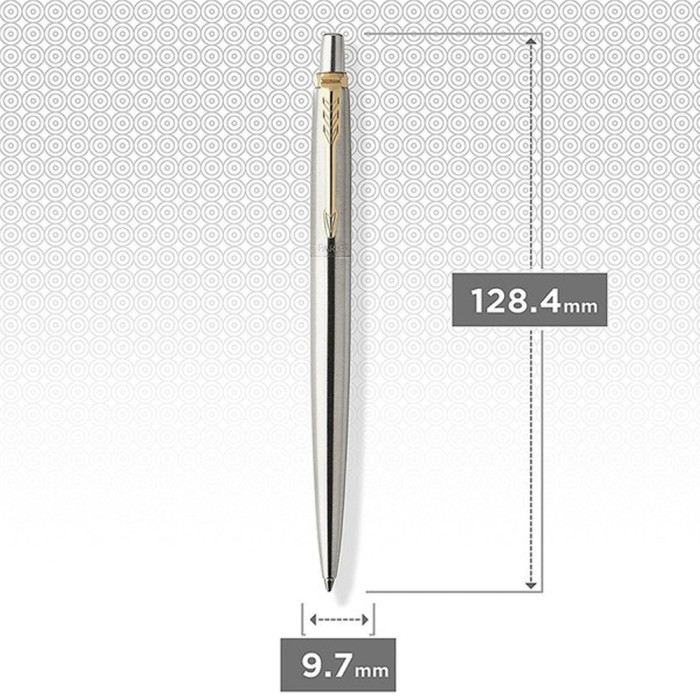 Ручка кулькова Parker JOTTER Stainless Steel GT BP Емблема ЗСУ 16032_W001b