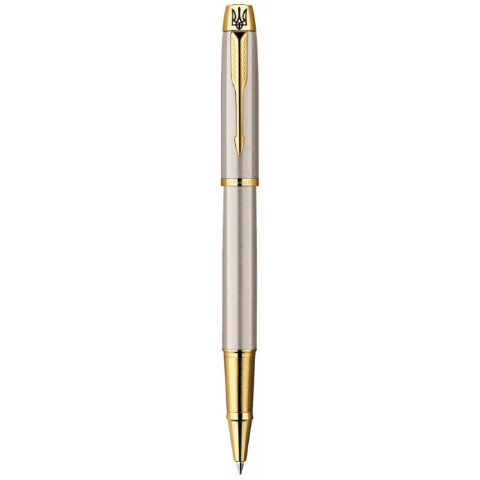 Ручка роллер Parker IM Brushed Metal GT RB Трезубецьььь 20 322T_TR