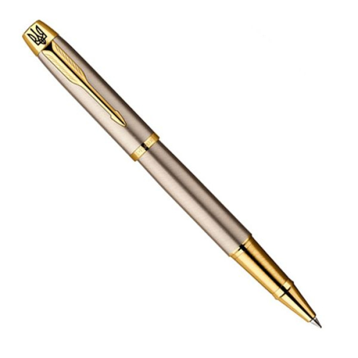 Ручка роллер Parker IM Brushed Metal GT RB Трезубецьььь 20 322T_TR