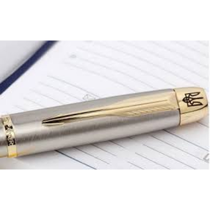 Ручка роллер Parker IM Brushed Metal GT RB Трезубецьььь 20 322T_TR