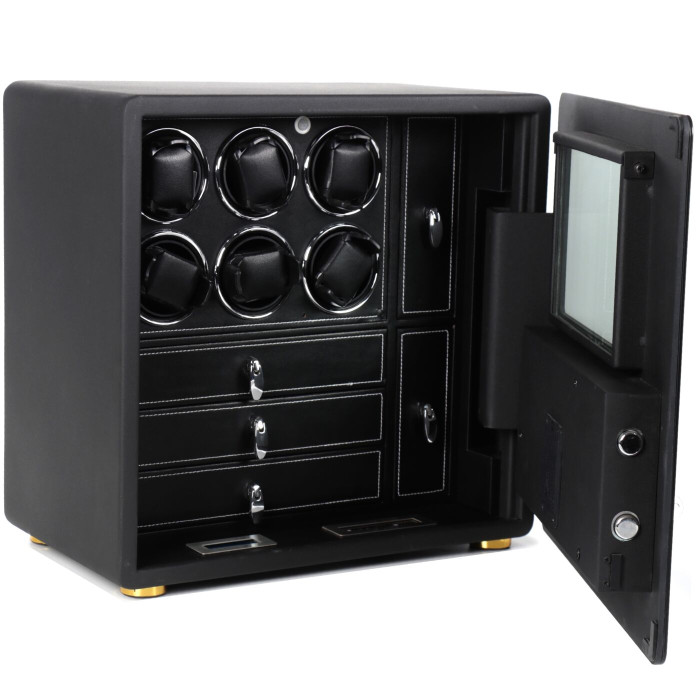 Сейф Salvadore для підзаводу 6 годинників Mini Black Safe