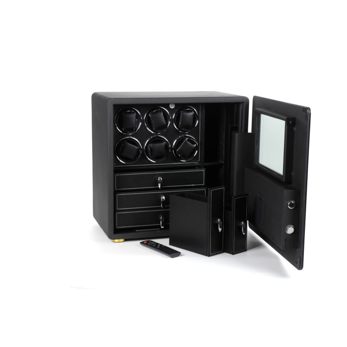 Сейф Salvadore для підзаводу 6 годинників Mini Black Safe