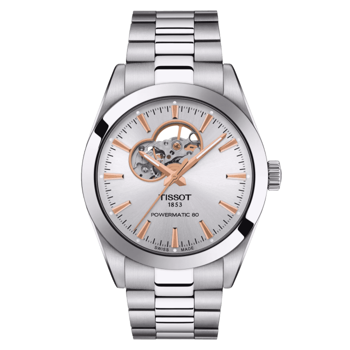 Годинник Tissot Gentleman Powermatic 80 Open Heart T127.407.11.031.01