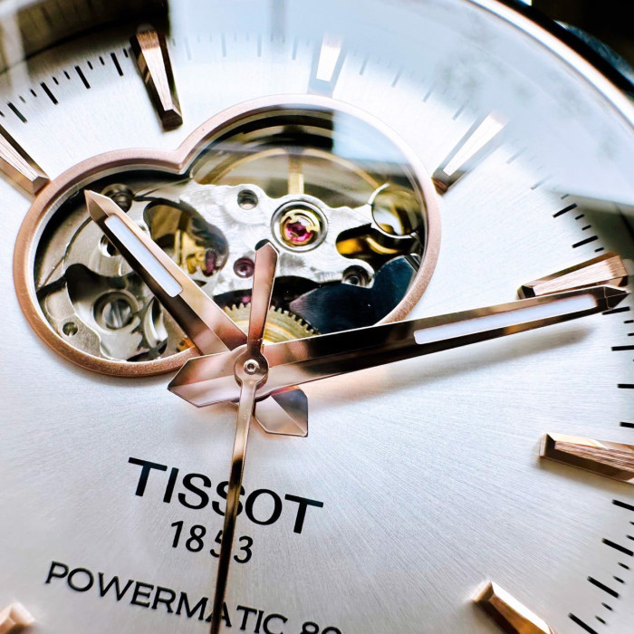 Годинник Tissot Gentleman Powermatic 80 Open Heart T127.407.11.031.01