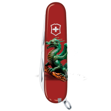 Ніж Victorinox Spartan Zodiac 91мм/12функ/черв /Зелений дракон на дереві Vx13603_Z3350u