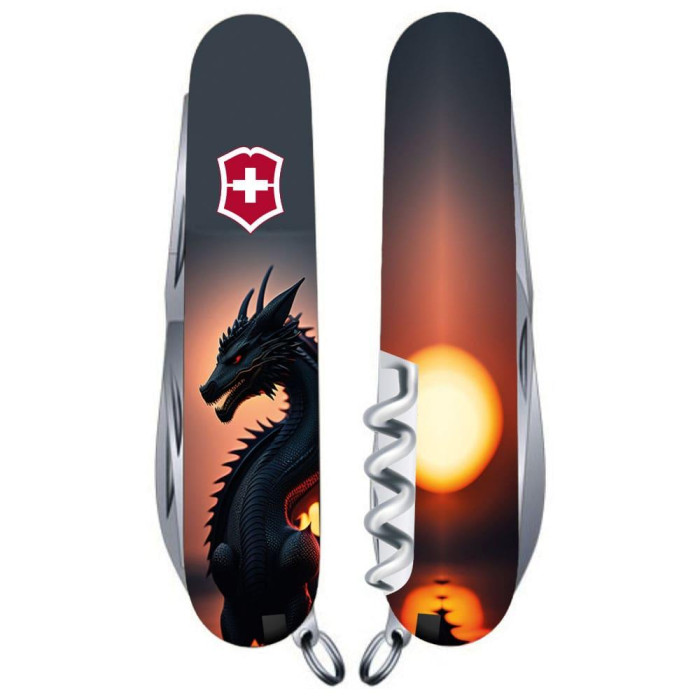 Ніж Victorinox Climber Zodiac 91мм/14функ /Дракон в променях сонця Vx13703.3_Z3270p