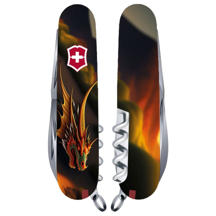 Ніж Victorinox Huntsman Zodiac 91мм/15функ /Фантастичний дракон Vx13713.3_Z3210p			