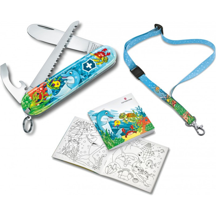 Складаний ніж Victorinox MY FIRST Children Set Dolphin Vx02373.E1 (0.2373.E1)