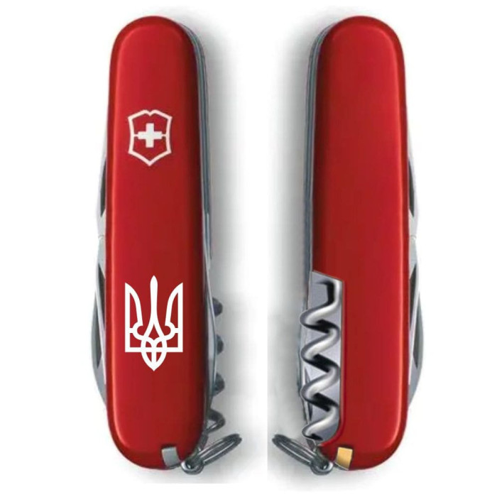 Складной нож Victorinox CLIMBER UKRAINE Трезубец бел. 1.3703_T0010u