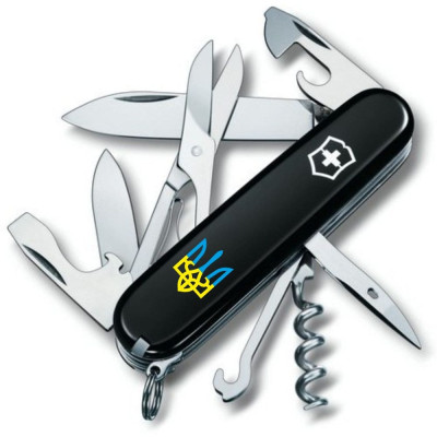 Складной нож Victorinox CLIMBER UKRAINE Трезубец сине-желт. 1.3703.3_T0016u