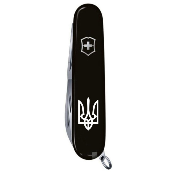 Складаний ніж Victorinox HUNTSMAN UKRAINE Тризуб білий 1.3713.3_T0010u
