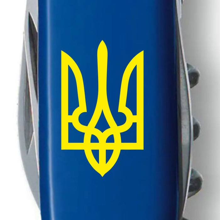 Складаний ніж Victorinox SPARTAN UKRAINE Тризуб жовтий 1.3603.2_T0018u