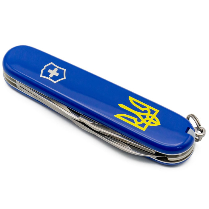 Складаний ніж Victorinox SPARTAN UKRAINE Тризуб жовтий 1.3603.2_T0018u